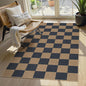 Lahome Checkered Easy Jute 3x5 Outdoor Rug, Washable Rugs by Lahome