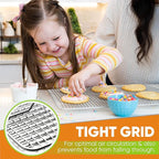 Spring Chef 11.8 x 17 Inch Stainless Steel Cooling Racks for Cooling & Baking - Oven Safe - Wire Roasting Racks for Oven Use - Fits Half Sheet Cookie Pan - Dishwasher Safe - Set of 2