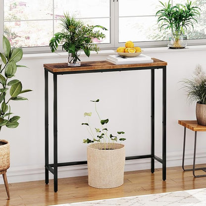 HOOBRO Narrow Console Table, 29.5" Small Entryway Table, Thin Sofa Side Display - Image 9