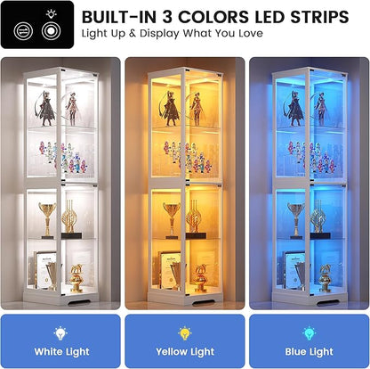 Glass Display Cabinet with Doors, Bookcase - Image 3