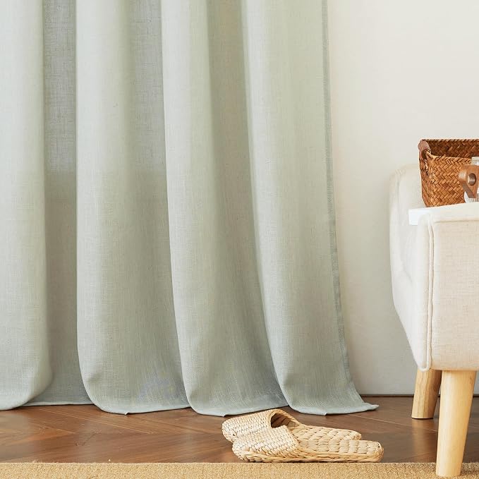 RYB HOME Linen Semi Sheer Curtains - Image 6