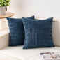 Aegero Pack of 2 Corduroy Decorative Throw Pillow Covers 16x16 Inch, Teal | by Unknown