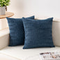 Aegero Pack of 2 Corduroy Decorative Throw Pillow Covers 24x24 Inch, Teal | by Unknown