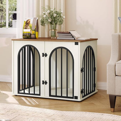 Hzuaneri 31.5'' Wooden Dog Crate Furniture, Indoor Dog Kennel Dogs Cage - Image 8