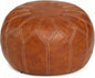 Thgonwid Unstuffed Moroccan Faux Leather Pouf Ottoman by Thgonwid