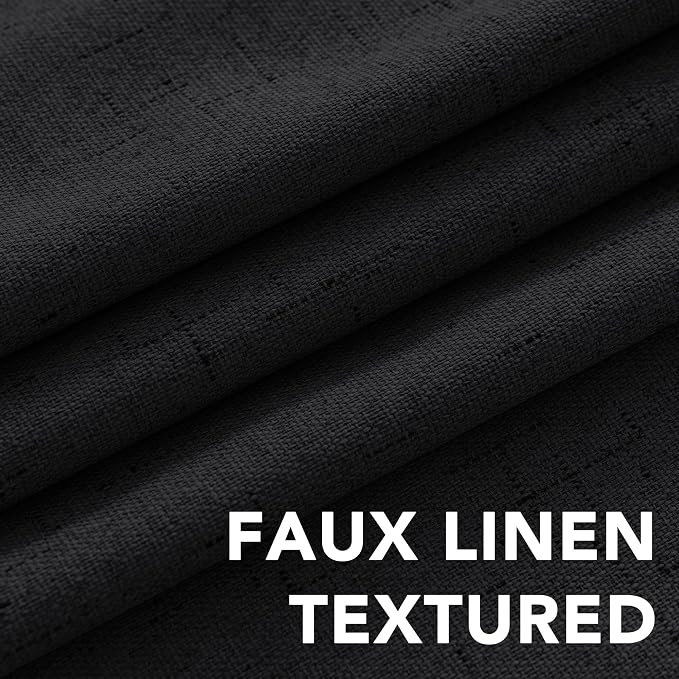H.VERSAILTEX Linen Blackout Curtains 108 Inches Long 100% Blackout Thermal - Image 4