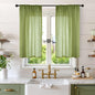 BGment 45 Inch Length Green Linen Curtains by BGment