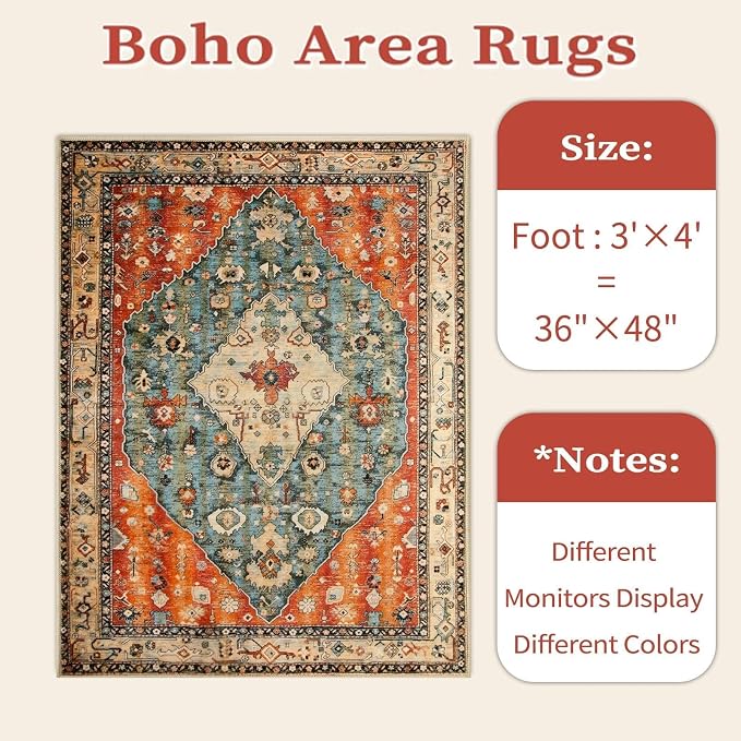 SERISSA 3x14 Washable Non Slip Boho Runner Rug - Image 6