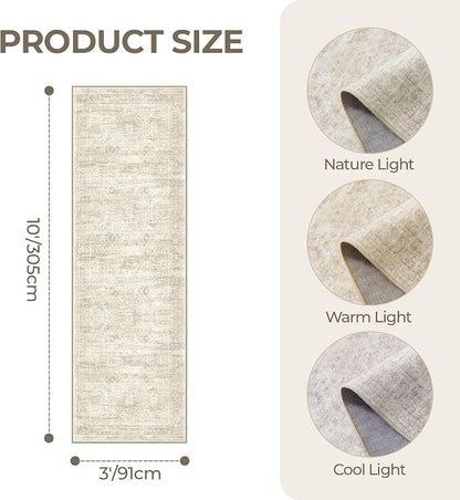 3x10 Runner Rug Non Slip, Washable Hallway Runner Rug, Laundry Room, Soft - Image 2