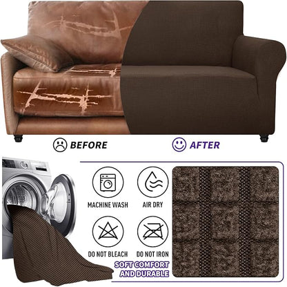 ZNSAYOTX Super Stretch Couch Cover Love Seat Sofa Covers - Image 7