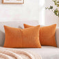 Fancy Homi 2 Packs Orange Lumbar Decorative Throw Pillow Covers 16x32 Inch by Fancy+Homi