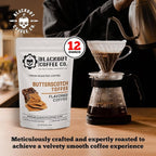 Blackout Coffee Butterscotch Toffee Flavored Medium Roast - Freshly Roasted in the USA - 12 oz Ground Coffee Pouch