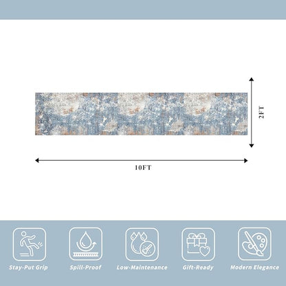 2x10 ft Washable Hallway Runner Rug – Non-Slip Low-Pile Long Carpet Runner - Image 2