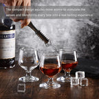 3.5oz Shot Glass Set of 6 - Clear, Cute Glasses Perfect for Tasting Brandy - Glass Snifters