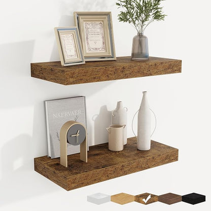 fuqing Floating Shelves for Wall, Wall Mounted Wood Floating Shelf by Fuqing