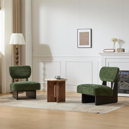GDFStudio Upholstered Armless Accent Chairs Set of 2 Modern Side Chair - Image 6