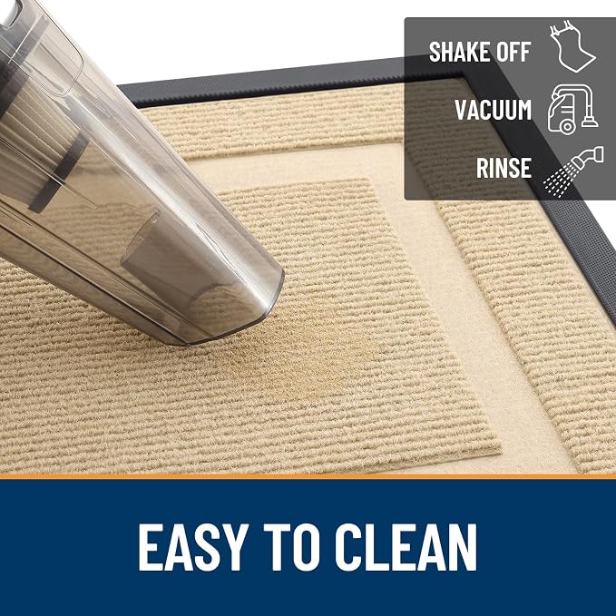 OLANLY Front Door Mat Outside 47x32, All-Season Heavy-Duty Rubber Doormat | - Image 6