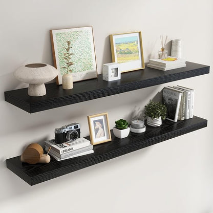 Dreamland 55 Inch Black Floating Shelves by Dreamland