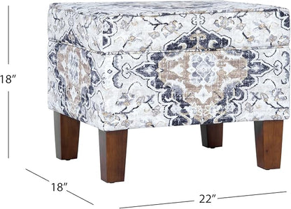 Homepop Home Decor |K7646-A862 | Upholstered Modern Rectangular Storage Ottoman - Image 3