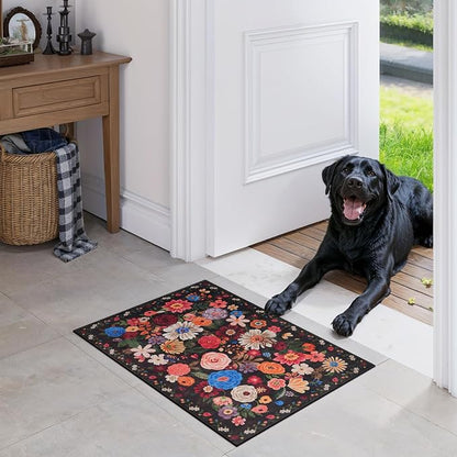 Black Brown Entry Rug Small Door Mat 24x17 Inch - Image 5