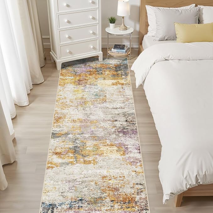 LOONGRUG Runner Rug 2x10 Washable Non-Slip Kitchen Neutral Modern Rug | - Image 6