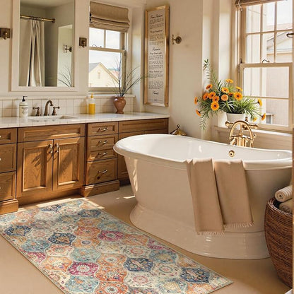 Lahome Moroccan Trellis Hallway Rug, 2x5 Washable Runner Rug Non Slip Kitchen - Image 7