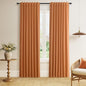 Orange 100% Blackout Linen Curtains 84 Inch Length 2 Panels Set by Guken