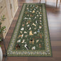 Dark Green Floral Hallway Runner Rug 2x6 by WelcometoBabovid