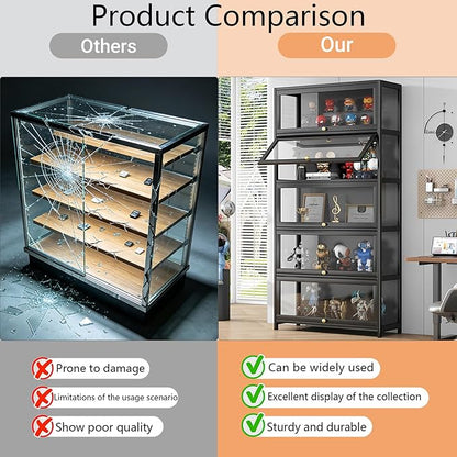 Display Cabinet with Acrylic Door, 5-Tier Curio Display Cabinet, Display Case - Image 5
