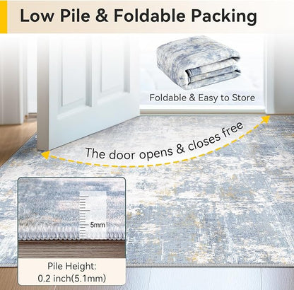 RELEANY Washable 6'x9' Abstract Area Rug - Image 8
