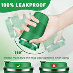 Insulated Coffee Tumblers with Flip Lid 12oz / 17oz, Stainless Steel Travel Coffee Mug Leak Proof, Vacuum Insulated Coffee Mug Reusable Cup, Keeps Cold and Hot for Coffee Tea