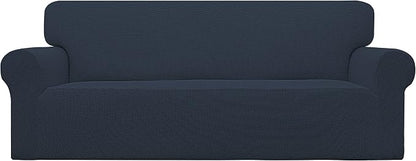 Easy-Going Stretch Oversized Sofa Couch Slipcover Washable Dark Blue | 1-Piece by Easy-Going