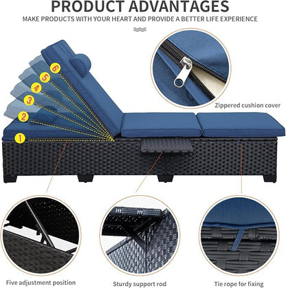 WAROOM Outdoor Chaise Lounge Chairs - Image 5