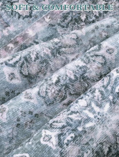 SERISSA 2x6 Washable Non Slip Floral Boho Runner Rug - Image 4