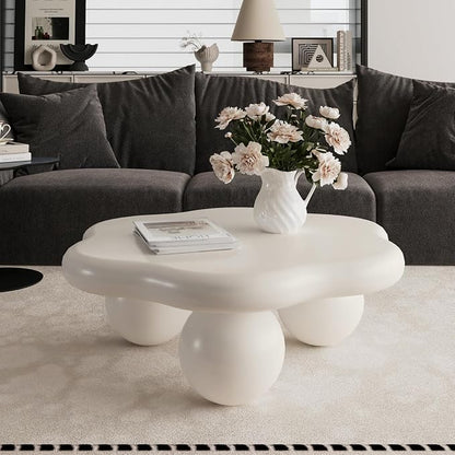 35.03" Cloud Coffee Table for Living Room Unique Coffee Table Modern Low Coffee - Image 3