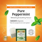 Twinings Pure Peppermint Herbal Tea Individually Wrapped Bags, 25 Count (Pack of 6), Fresh Minty Flavour, Naturally Caffeine-Free, Enjoy Hot or Iced, 150 Teabags