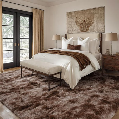 10x14 Ft Extra Large Shag Brown Area Rug - Image 3