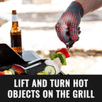 Grillaholics Barbecue Gloves, Top Cooking Gloves in Barbeque Grilling Accessories, 660°F Heat Resistant with ThermoMatrix™ Silicone, Protect Your Hands with BBQ Oven Mitts