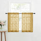 Furman Cafe Curtains 36 Inch Length 2 Panels Set, Elegant Geometric Jacquard by OWENIE