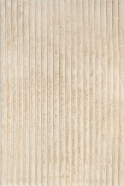 nuLOOM Kai Beige Striped Washable Area Rug - Image 5