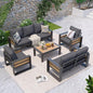Aoxun Aluminum Patio Furniture Set, 7 Seats Luxury Metal Patio Furniture by Aoxun