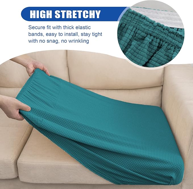 Water Resistant Couch Cushion Covers Stretch Sofa Seat Slipcover - Image 5