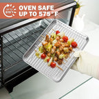 Stainless Steel Cooling Racks Set of 2, Homikit 11.6”*9.1” Heavy Duty Wire Baking Rack for Cooking Roasting Grilling Bacon Cake Cookies, Non Toxic & Rust Free
