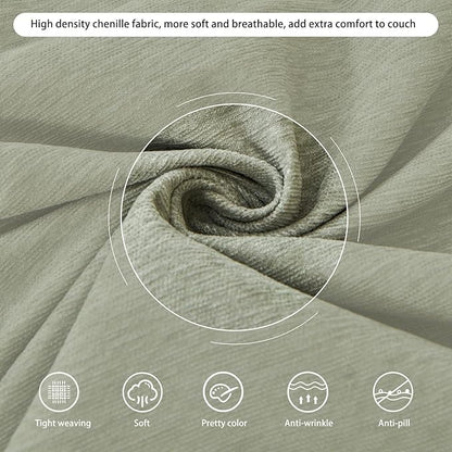 DREAMINGO Sofa Covers Washable Thick Chenille Couch Cover - Image 4