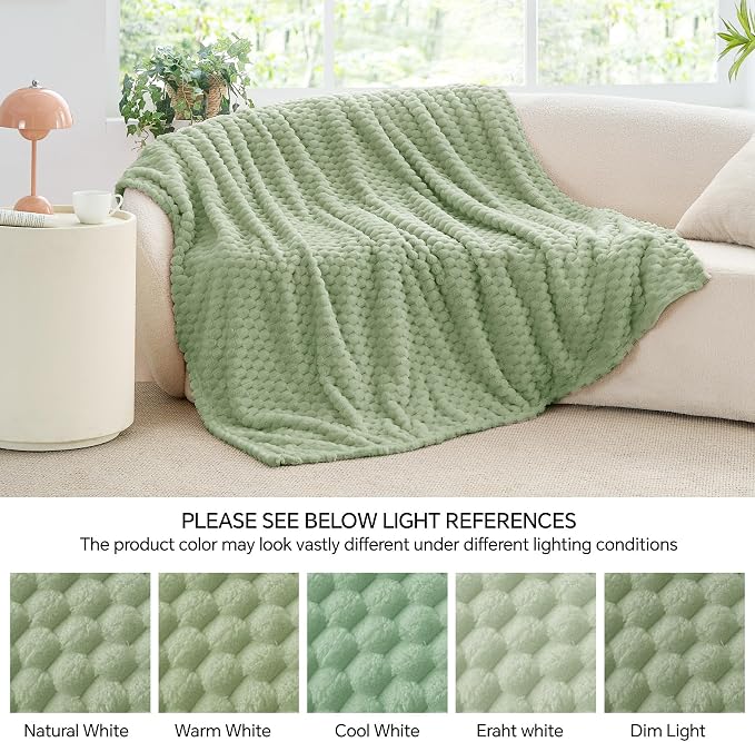 BEDELITE Sage Green Throw Blanket - Image 7