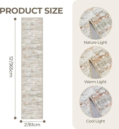 2x12 Runner Rug Non Slip, Washable Hallway Runner Rug, Laundry Room, Soft - Image 2
