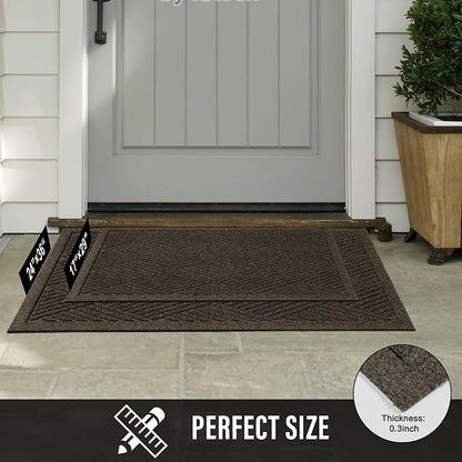Sturdy Front Door Mat, Absorbent Muddy Dirt Resist Welcome Door Mats Outdoor - Image 6