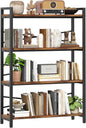 4 Tier Bookshelf 31.49" Width, Tall Book Shelf Storage and Organization by Homeiju
