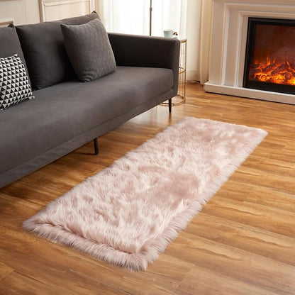 EasyJoy Ultra Soft Fluffy Rugs Faux Fur Rug Chair Cover Seat Pad Fuzzy Area Rug - Image 3