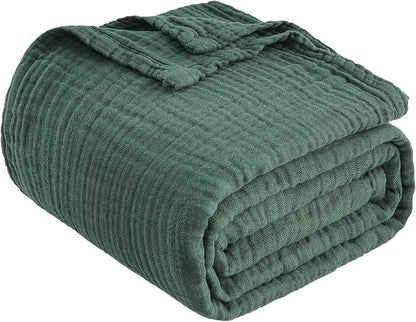 EMME Muslin Blankets for Adults Throw Blanket for Couch Breathable Gauze Soft - Image 8